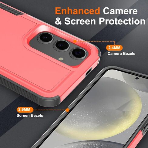 تم تصميمه لحامي Samsung Galaxy S24 مع واقي شاشة زجاجي ووقاية من عدسة الكاميرا ، وحالة هاتف قاسية صدمية قوية في Galaxy S24 (6.2 "، 2024) [أسود] in Kuwait