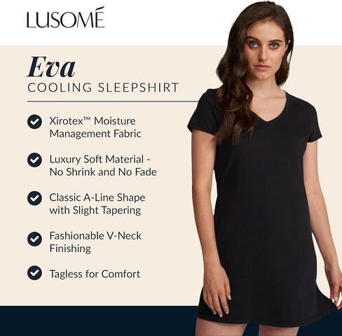 Lusomé Eva Shirt Women's Cooling Nightshirt - Better than Moisture Wicking in Saudi Arabia
