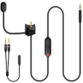 Universal Detachable Boom Mic for Bose QuietComfort 35 II(QC35 II) & Quiet Comfort 35(QC35) Headphones – Compatible with PS5, PS4, Xbox One & PC (Built-in Mute Switch)