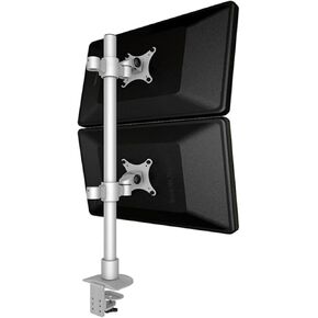 L02S Aluminum Alloy UP and Down 14-27 Inch Dual Monitor Holder Support Desktop LCD LED Display Mount Bracket Arm