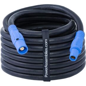2/0 AWG White Type SC Entertainment & Stage Lighting Cable مصنفة لـ 300 Amps ، Sale/Female Series 16 Camlocks ، سلك 25 قدمًا in Kuwait