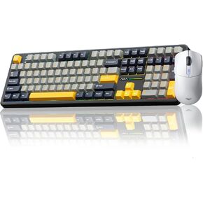 Wireless Keyboard and Mouse Combo, AULA F108 Full Size Mechanical Keyboard+AULA SC580 Tri-Mode Gaming Mouse