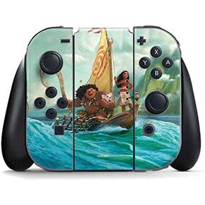 Skinit Decal Gaming Skin Compatible with Nintendo Switch (2017-2021) Joy-Con Controller - Officially Licensed Disney Princess Moana Pua Close Up Design