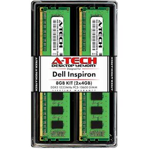 A-Tech 16GB (2x8GB) RAM for Dell Inspiron 620, 620s | DDR3 1333MHz DIMM PC3-10600 240-Pin Non-ECC UDIMM Desktop Max Memory Upgrade Kit