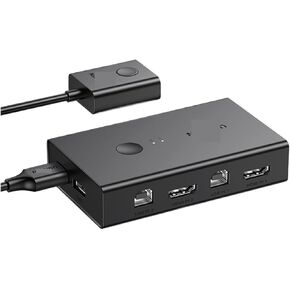 HDMI KVM Switch 4K@60Hz USB 2.0 Switcher 2 في 1 OUT لمراقبة الطابعة Mouse Mouse 2 PCS مشاركة 1 الجهاز