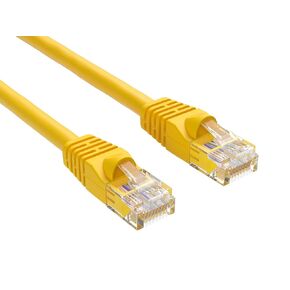 Cat 6 550 MHz UTP Snagless Ethernet Cable, Network Patch Cord (Yellow, 15 ft)