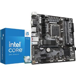 MICRO CENTER CPU Motherboard Combo: Intel i5-14600K 14(6P+8E) Cores up to 5.3 GHz Unlocked Desktop Processor with GIGABYTE B760M DS3H DDR4 lga1700 Micro ATX Motherboard