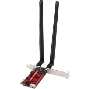 Pomya WiFi 6E PCIe Card, 4200Mbps 2.4GHz 5GHz 6GHz Triple Band PCIe WiFi Adapter for Desktop Computer, Low Latency
