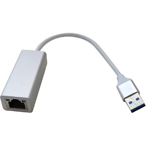 Upgraded New Silver USB 3.0 to Ethernet Adapter Transfer 5 Gbps for 1000 Base-T Network