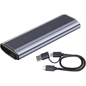 Solid Disk Box USB3.1 External Enclosure Double Protocols Fast Data Transfer Toolless Aluminum Solid Disk Case