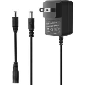 9V 1A Power Adapter, Universal Regulated Supply w/ 5.5x2.5mm Plug & Polarity Switch Cable, for 9V Devices ≤1A