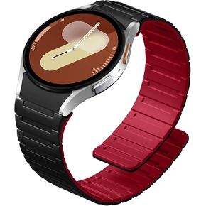 SNBLK Magnetic Band Compatible with Samsung Galaxy Watch 7 Band 6 5 4 Active 2 FE 40mm 44mm/5 Pro 45mm/6 4 Classic/Watch 3, No Gap 20mm Magnet Silicone Sport Strap for Samsung Watch Bands Men Women