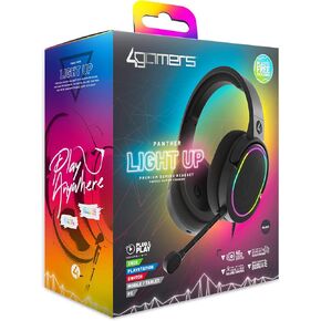 4Gamers Panther Gaming Headset Glitch - Teal, Compatible with PS4, PS5, Xbox, Switch & PC