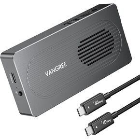 40Gbps M.2 NVMe SSD Enclosure with Cooling Fan, Tool Free Installation, M.2 Enclosure for MacBook, Support 8TB SSD 2280/2260/2242/2230 B+M M-Key, Compatible with Thunderbolt 4/3/USB4/3.2/3.1/3.0/2.0