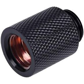 Alphacool HF G1/4" Male to Female Extender Fitting, 20mm, Deep Black