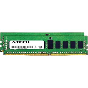 مجموعة A-Tech 64GB (2 × 32 جيجا بايت) لمحطة عمل HP Z4 G4-DDR4 PC4-23400 2933MHz ECC مسجلة RDIMM 2RX4-ذاكرة ذاكرة محددة خادم (AT378359SRV-X2R10)