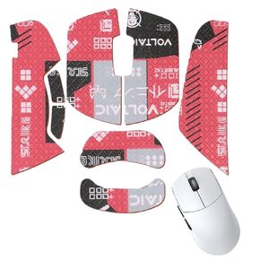 Mouse Grip Tape Full Coverage for Lamzu Thorn Wireless Gaming Mouse, Mouse Anti Slip Grip Tape,Self-Adhesive PreCut Sweat-Resistant Professional Mice Upgrade Kit(Red)