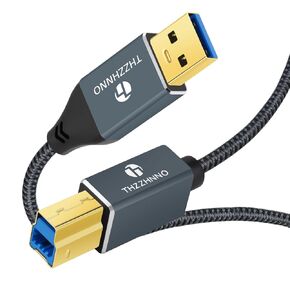 USB 3.0 to B Cable 10FT, 5Gbps USB Type A to Type B Printer Cable for Docking Station, External Hard Drivers, Scanner, Printer