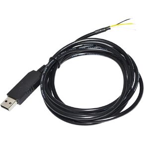 Industrial FT232RL USB to RS232 3PIN 3P WE Wire END Open Serial Adapter Converter Cable Compatible USB-RS232-WE-1800-BT(5m)