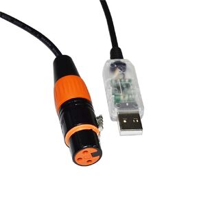 FT232RL USB to RS485 3PIN 3P DMX512 DMX 512 XLR Female Converter Cable for Controller KABLE(1m,Color H)
