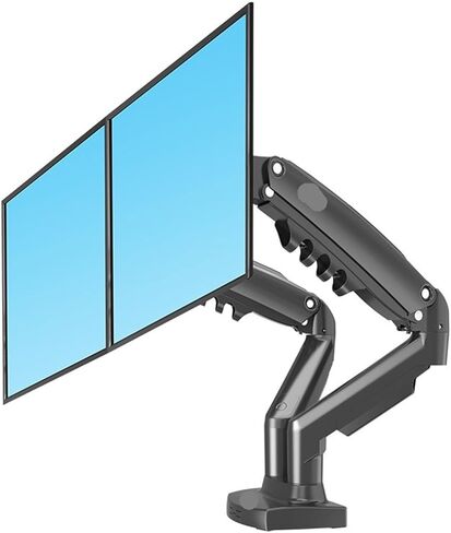 F160 Gas Spring 360 Degree Desktop 17"-27" Dual Monitor Holder Arm with USB3.0 Monitor Mount Bracket Load 2-9kg Each(with Two USB3.0) in Saudi Arabia