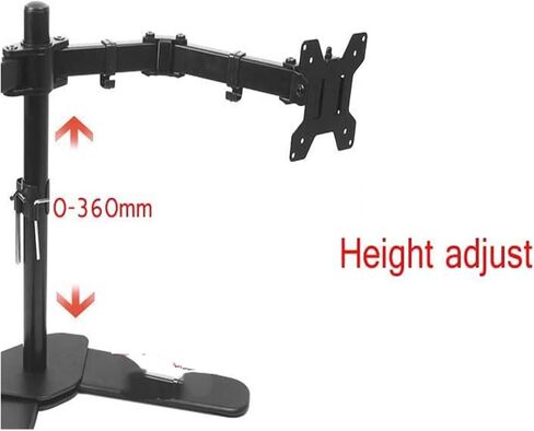 DL-MS02 Desktop Stand Full Motion 360 Degree Steel Dual Monitor Holder 10"-27" Clamp Base Monitor Mount Arm Loading 9.9kgs in Saudi Arabia
