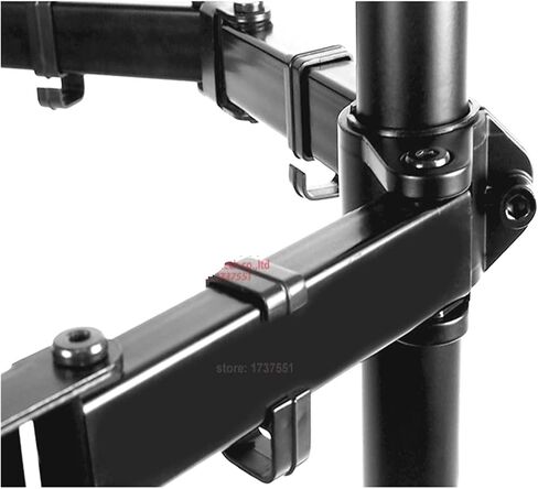 DL-MS02 Desktop Stand Full Motion 360 Degree Steel Dual Monitor Holder 10"-27" Clamp Base Monitor Mount Arm Loading 9.9kgs in Saudi Arabia