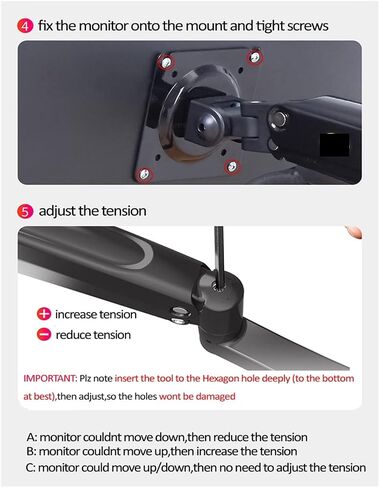 H180 22"-32" Double Monitor Desk Holder Arm Gas Spring Full Motion LCD TV Mount 2-12kg Dual Arm Clamp Bracket(H180) in Saudi Arabia