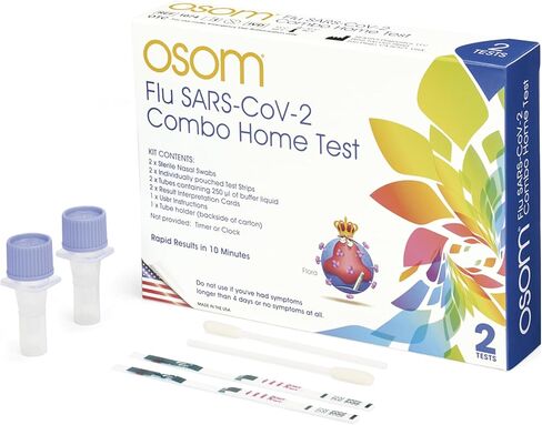 Osom COVID-19 Antigen Home Test, 12 Rapid Tests Included, Results in 15 Minutes, Made in The USA, Easy to Use (12 Tests) in Saudi Arabia