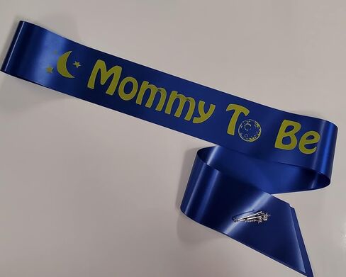 Grandpa to Be Pin Galaxy Star Baby Shower Pin Outer Space for Papa to wear, It's a Girl Sprinkle Royal Blue Glitter, One Size, cardstock and satin in Kuwait