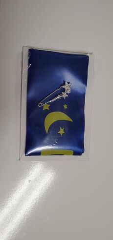Grandpa to Be Pin Galaxy Star Baby Shower Pin Outer Space for Papa to wear, It's a Girl Sprinkle Royal Blue Glitter, One Size, cardstock and satin in Kuwait