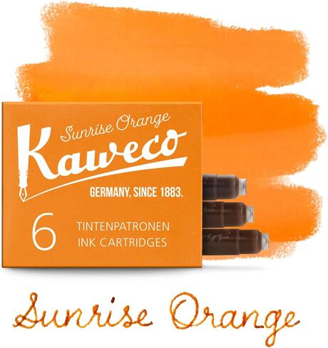 قلم حبر Kaweco Palm Green لحشو الخرطوشة مع خراطيش قياسية قصيرة I 6 أقلام حبر لحشو خراطيش الحبر من العديد من الشركات المصنعة للعلامات التجارية I Ink for Fountain Pen Green in Saudi Arabia