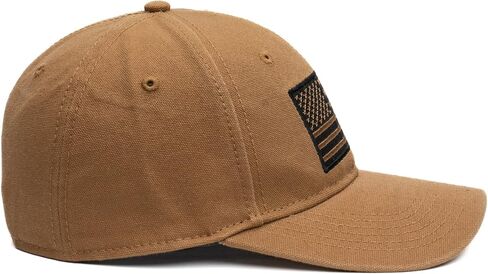 Grunt Style Embroidered American Flag Hat (Natural, One Size) in Saudi Arabia