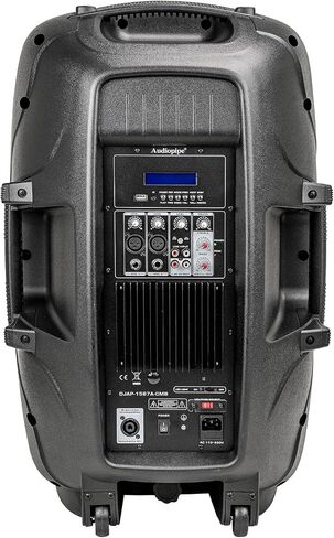 Audiopipe 15" Professional DJ Active Loudspeaker System Set (DJAP-1567A-CMB), PA System Combo Set with Microphone/Remote Control/Bluetooth/USB/LED Light, Indoor in Saudi Arabia