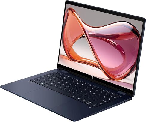 HP Omnibook X Flip 2-in-1 Copilot+ Laptop ، Intel Ultra 7-256V ، 16 GB LPDDR5X RAM ، 2 TB PCIe SSD ، 14 "2K (1920 × 1200) شاشة تعمل باللمس ، Intel ARC 140V ، Backlit Keyboard ، W11 Pro ، Atmospheric Blue in Kuwait