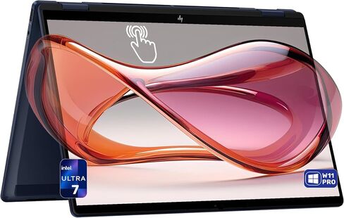 HP OmniBook X Flip 2-in-1 Copilot+ Laptop, Intel Ultra 7-256V, 16 GB LPDDR5x RAM, 2 TB PCIe SSD, 14" 2K (1920x1200) Touchscreen, Intel Arc 140V, Backlit Keyboard, W11 Pro, Atmospheric Blue in Kuwait