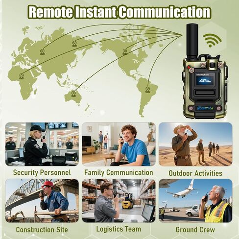 2PCS 4G Walkie Talkie للبالغين ، 4G المدى 4G 1000 ميل قابلة لإعادة الشحن في اتجاهين لمدة 3 أيام من وقت تشغيل البطارية مثالية للمشي لمسافات طويلة ، والتخييم ، واستخدام الطوارئ في الهواء الطلق في الهواء الطلق (بطاقة SIM) in Kuwait