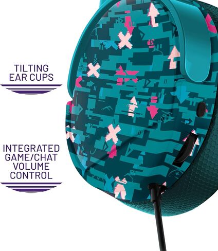 4Gamers Panther Gaming Headset Glitch - Teal ، متوافق مع PS4 ، PS5 ، Xbox ، Switch & PC in Kuwait