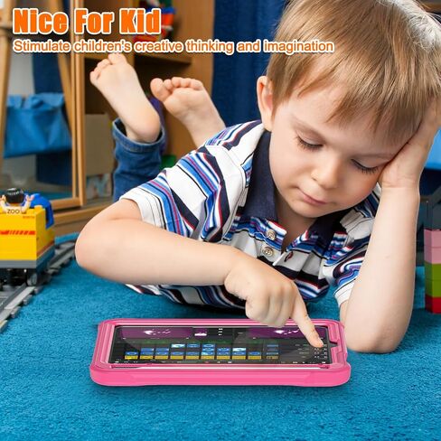 Miimall Case for Mini 7 A17 Pro ، iPad Mini 6th/7th Gen 2021/2024 8.3 inch ، 360 ° دوارة ، حامل قلم/قلم رصاص/180 درجة قشرة مقبض قابلة للطي للأطفال iPad mini 6/7 (Khaki) in Saudi Arabia