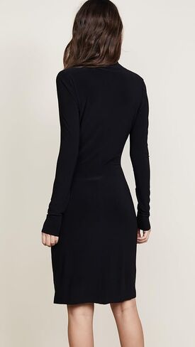 Norma Kamali Women's Long Sleeve Side Draped Dress in Saudi Arabia