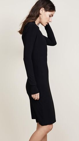 Norma Kamali Women's Long Sleeve Side Draped Dress in Saudi Arabia