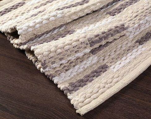 سجاد الجاموس منقوشة لغرفة المعيشة 24 × 36 بوصة الخردل الأبيض، سجاد المطبخ، سجاد طريق الدخول، سجاد الباب، سجاد المنطقة، سجاد غرفة حمام المزرعة، سجاد فحص الجاموس، خرقة منسوجة، سجاد 2 × 3، سجاد قطني قابل للعكس in Kuwait