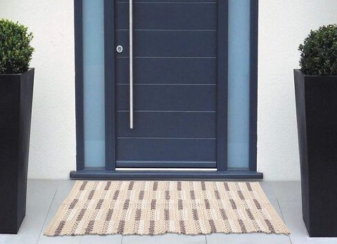 سجاد الجاموس منقوشة لغرفة المعيشة 24 × 36 بوصة الخردل الأبيض، سجاد المطبخ، سجاد طريق الدخول، سجاد الباب، سجاد المنطقة، سجاد غرفة حمام المزرعة، سجاد فحص الجاموس، خرقة منسوجة، سجاد 2 × 3، سجاد قطني قابل للعكس in Kuwait