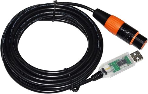 RS485 DMX512 to USB 3PIN 3P DMX 512 XLR Female Converter Cable for Freestyler Controller KABLE(5m,Color A) in Saudi Arabia