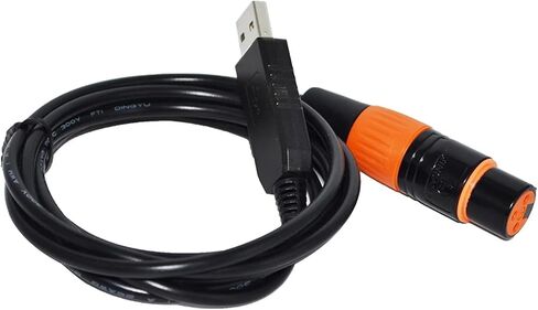 RS485 DMX512 to USB 3PIN 3P DMX 512 XLR Female Converter Cable for Freestyler Controller KABLE(5m,Color A) in Saudi Arabia