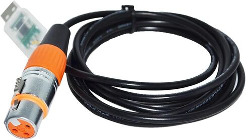 RS485 DMX512 to USB 3PIN 3P DMX 512 XLR Female Converter Cable for Freestyler Controller KABLE(5m,Color A) in Saudi Arabia