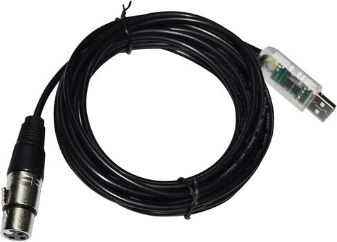 RS485 DMX512 to USB 3PIN 3P DMX 512 XLR Female Converter Cable for Freestyler Controller KABLE(5m,Color A) in Saudi Arabia