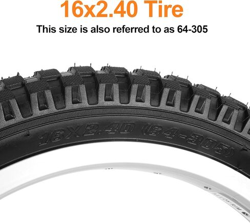 16x2.4 Tire and Inner Tube Set, 16 Inch Bike Tire for Dirt Bike Kids Bicycles, 64-305 Tire Compatible with Razor MX500 Razor MX650 in Saudi Arabia