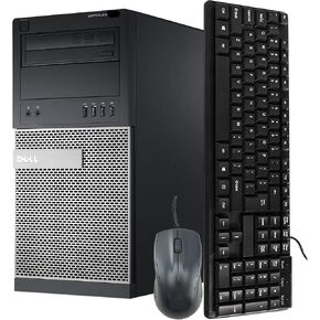 Dell OptiPlex 9020 Tower Computer Desktop PC, Intel Core i5 Processor, 8GB Ram, 120GB M.2 SSD + 2TB Hard Drive, WiFi & Bluetooth, HDMI, NVIDIA GeForce GT 1030 2GB DDR5, Windows 10 (Renewed)