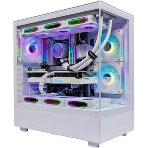SEGOTEP Endura Pro- Special Loong Edition- Full View Dual Tempered Glass - Detachable Panels - ATX Gaming Mid Tower Computer Case - 3 PWM Fans Included-Dragon Art Design - White in Saudi Arabia